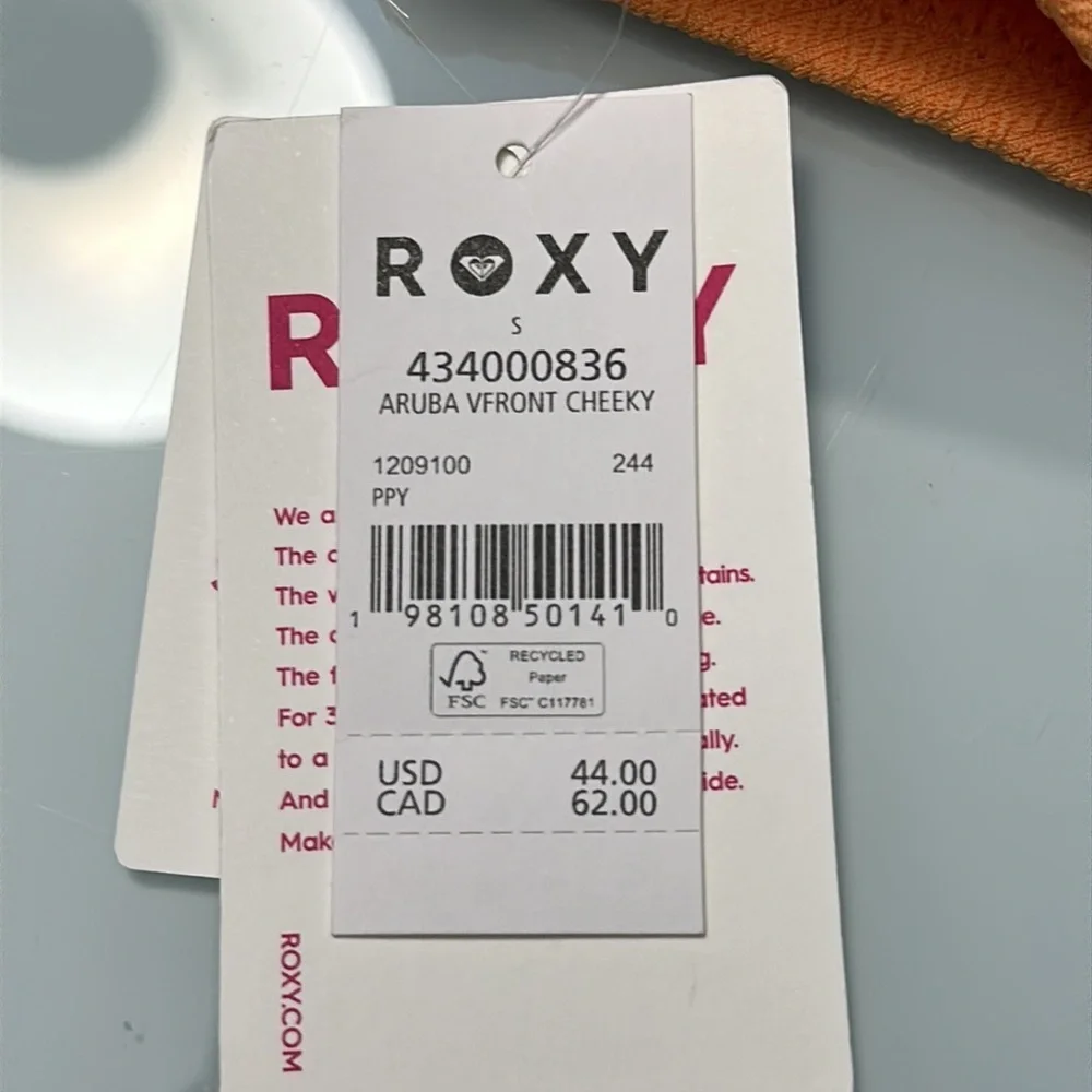NWT Roxy Thong Bikini Bottoms